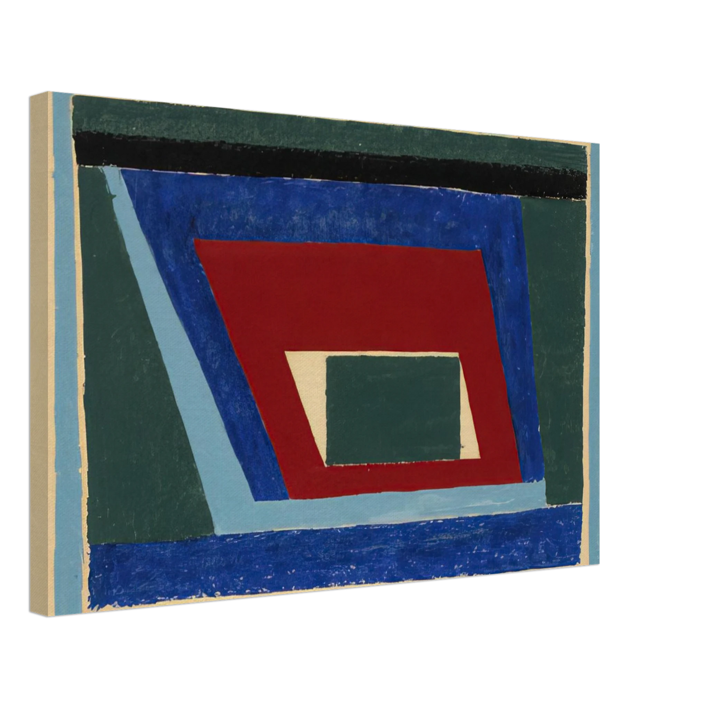 Josef Albers - UNTITLED ABSTRACTION MANTIC 1940 Canvas - 40x60 cm / 16x24 inches-canvas