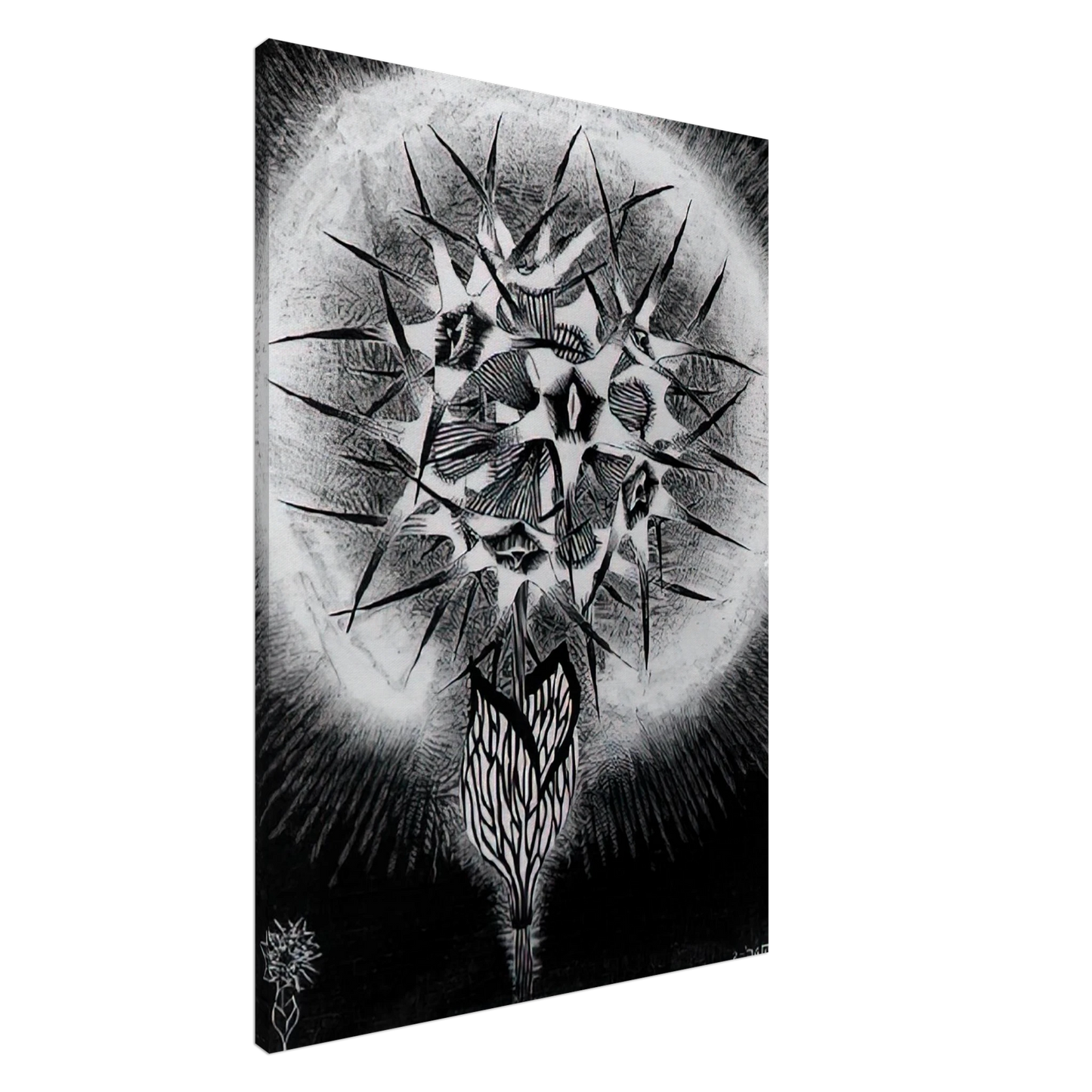 MC Escher - PRICKLY FLOWER Canvas - 20x30 cm / 8x12 inches-canvas