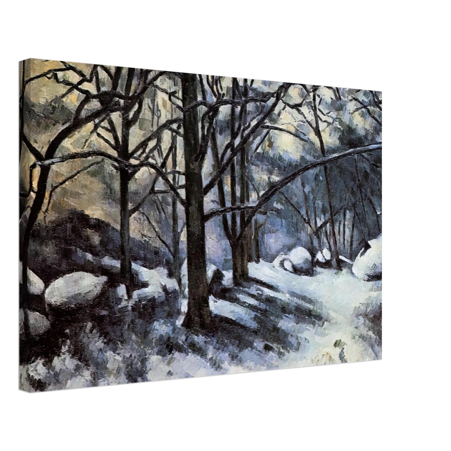 Paul Cezanne - Melting Snow. Fontainbleau Canvas - 40x60 cm / 16x24 inches-canvas