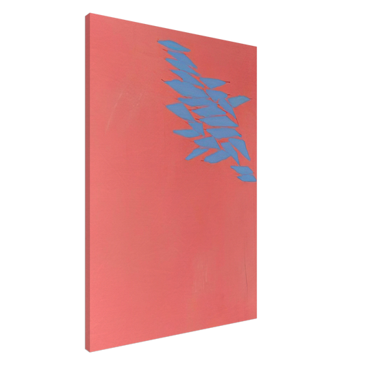 Robert Goodnough - Untitled Blue, Red - 1973 Canvas - 20x30 cm / 8x12 inches-canvas