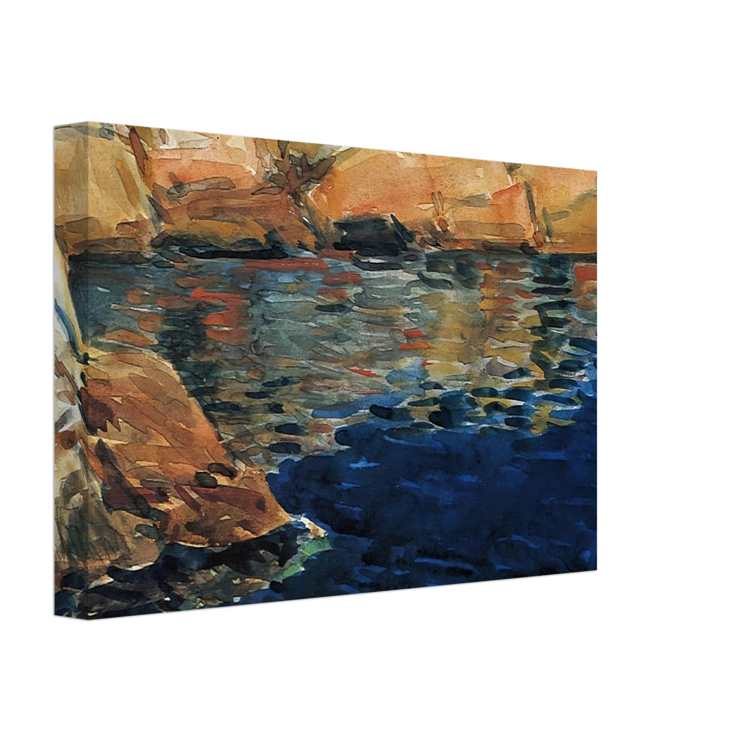 Childe Hassam - Looking into Beryl Pool Canvas - 70x100 cm / 28x40 inches-canvas