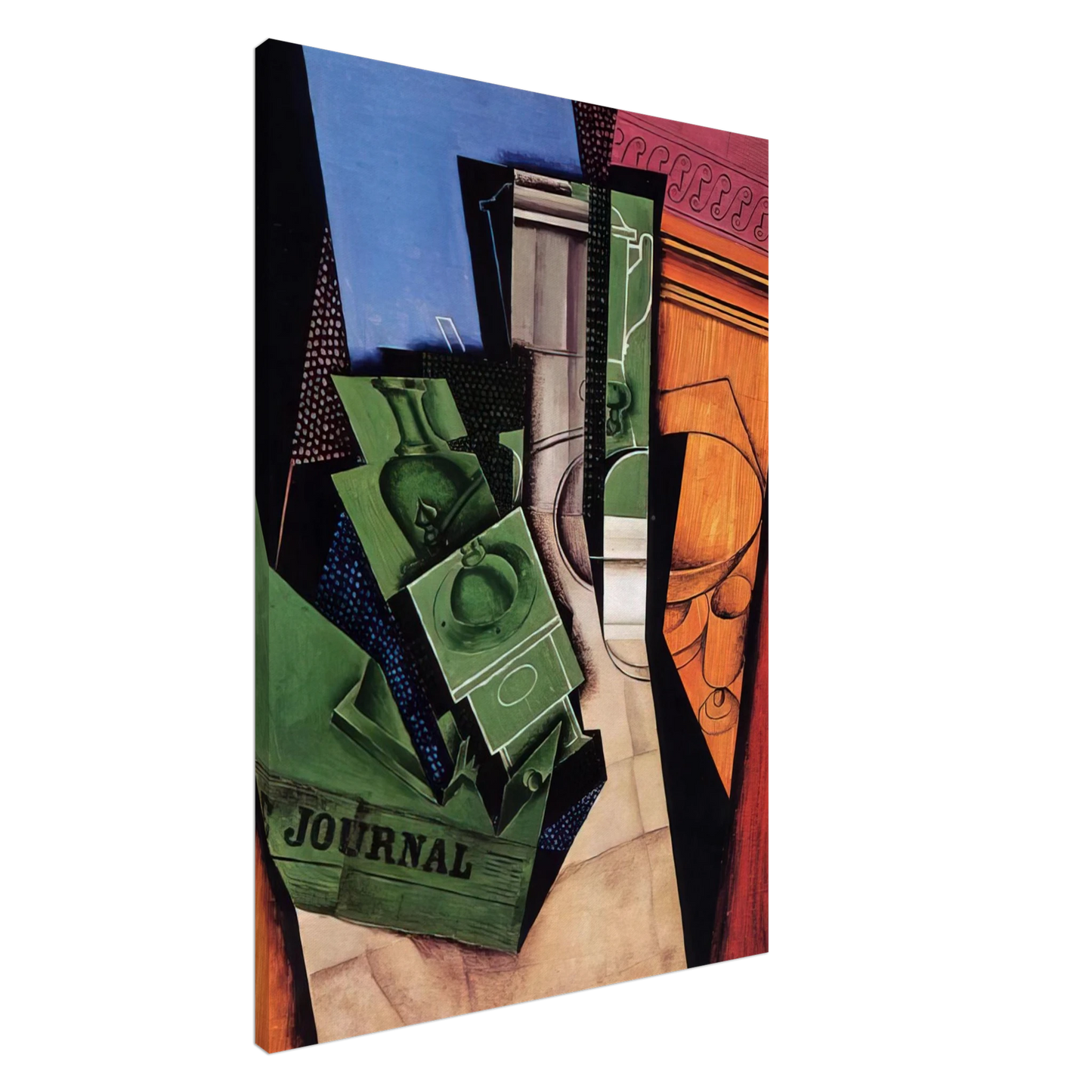 Juan Gris - BREAKFAST 1915 Canvas - 20x30 cm / 8x12 inches-canvas