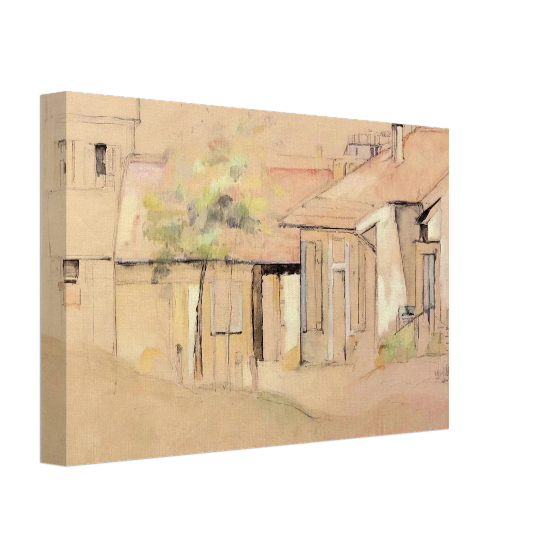 Paul Cezanne - Cottages Canvas - 70x100 cm / 28x40 inches-canvas