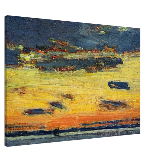 Childe Hassam - Sunset on the Sea Canvas - 20x30 cm / 8x12 inches-canvas