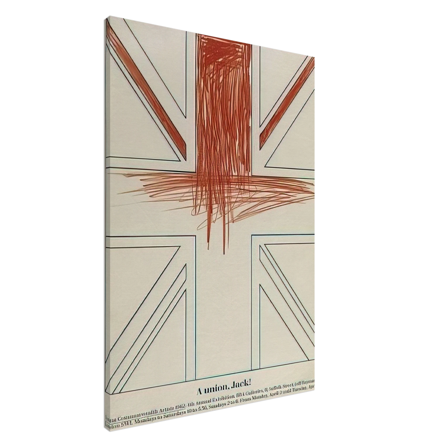 Billy Apple - A union, Jack! Young Commonwealth Artists - 1962 Canvas - 20x30 cm / 8x12 inches-canvas