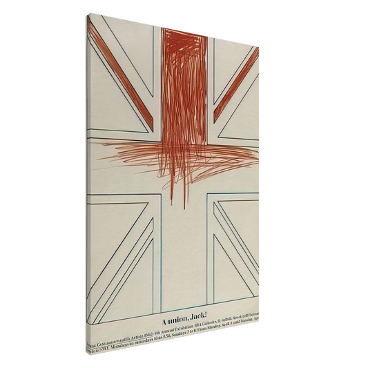 Billy Apple - A union, Jack! Young Commonwealth Artists - 1962 Canvas - 20x30 cm / 8x12 inches-canvas