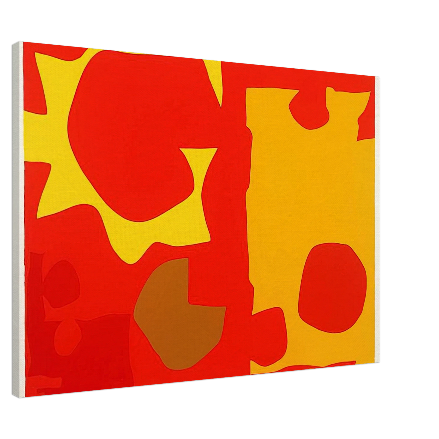 Patrick Heron - Six in Light Orange with Red in Yellow - 1970 Canvas - 20x30 cm / 8x12 inches-canvas