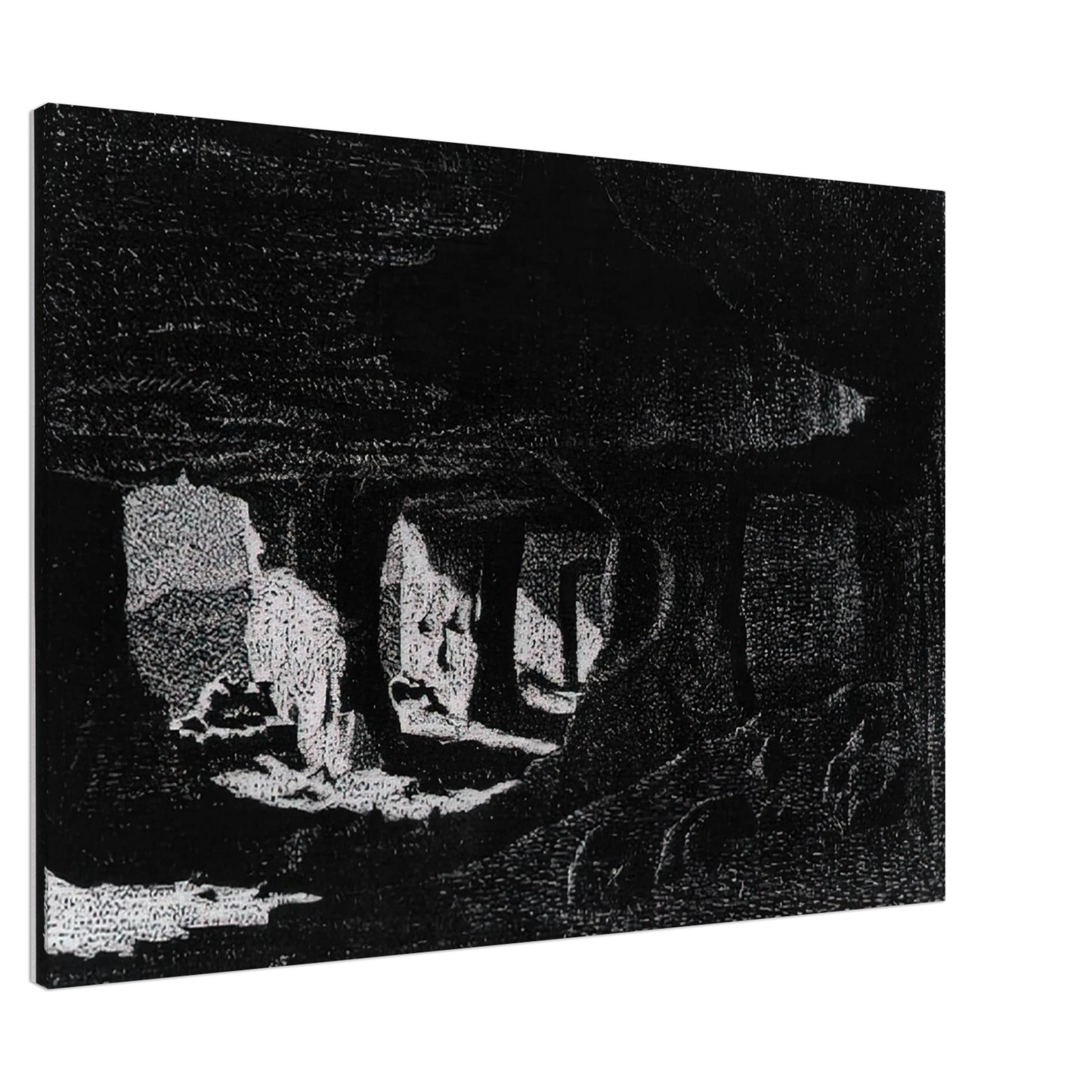 MC Escher - CAVE DWELLINGS NEAR SPERLINGA SICILY Canvas - 20x30 cm / 8x12 inches-canvas