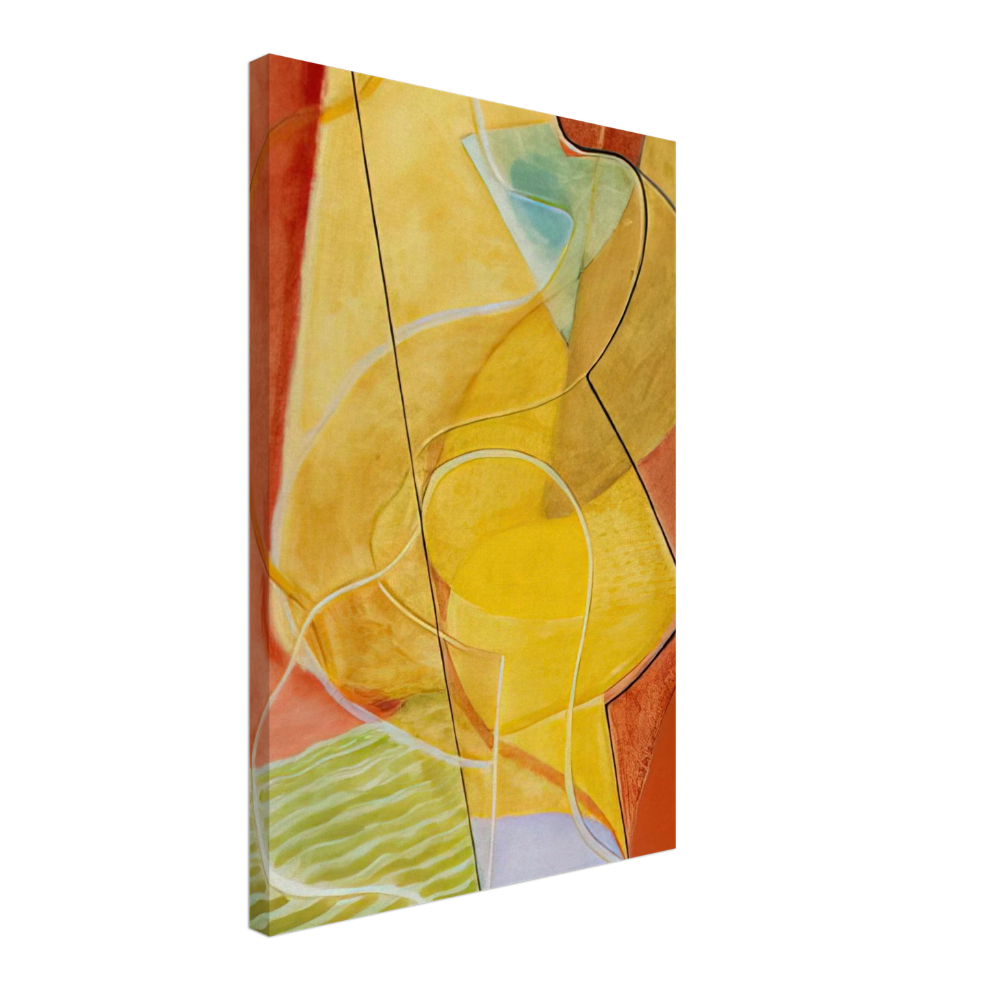 John Ferren - Composition aux Plais Jaunes - 1933 Canvas - 70x100 cm / 28x40 inches-canvas