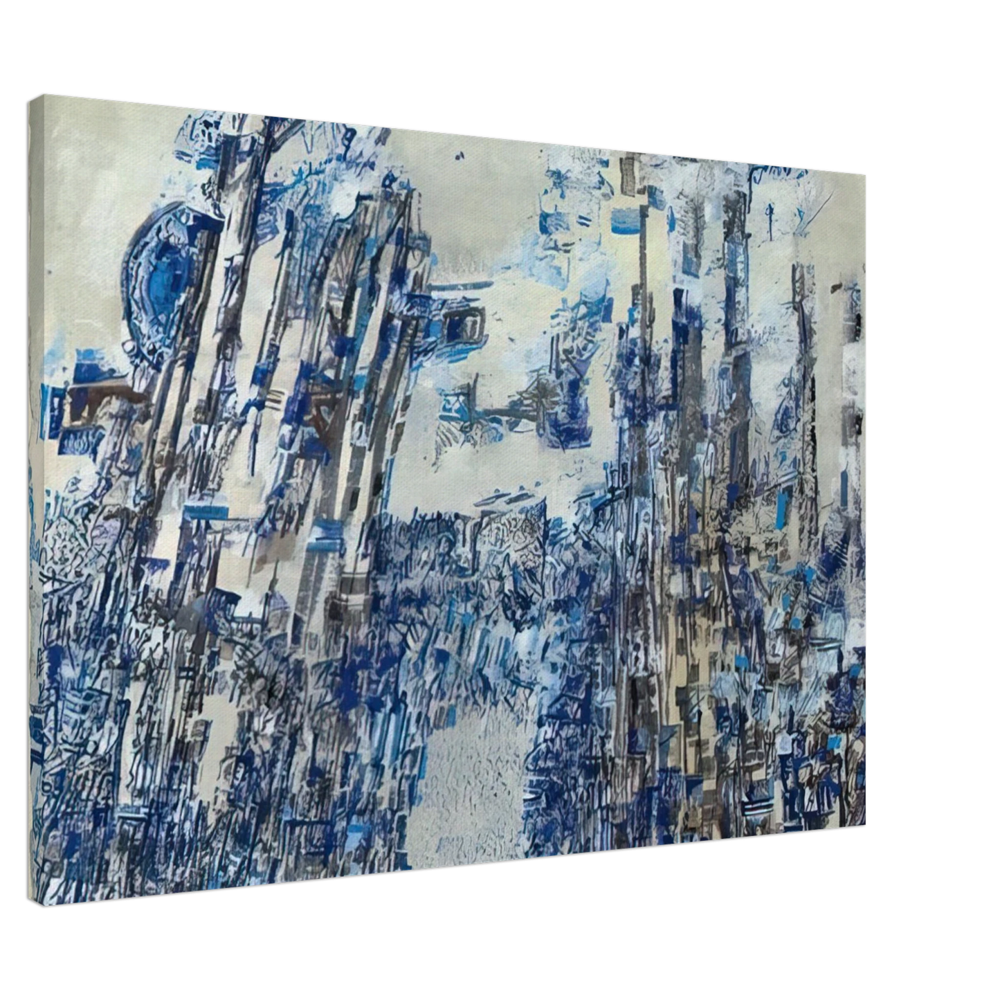 Maria Helena Vieira da Silva - L'invasion - Tachisme Canvas - 20x30 cm / 8x12 inches-canvas