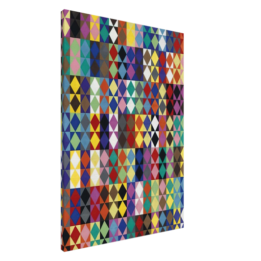 Dadamaino - 238 combinazioni cromatiche con 16 colori moltiplicati fra loro - 1969 Canvas - 20x30 cm / 8x12 inches-canvas