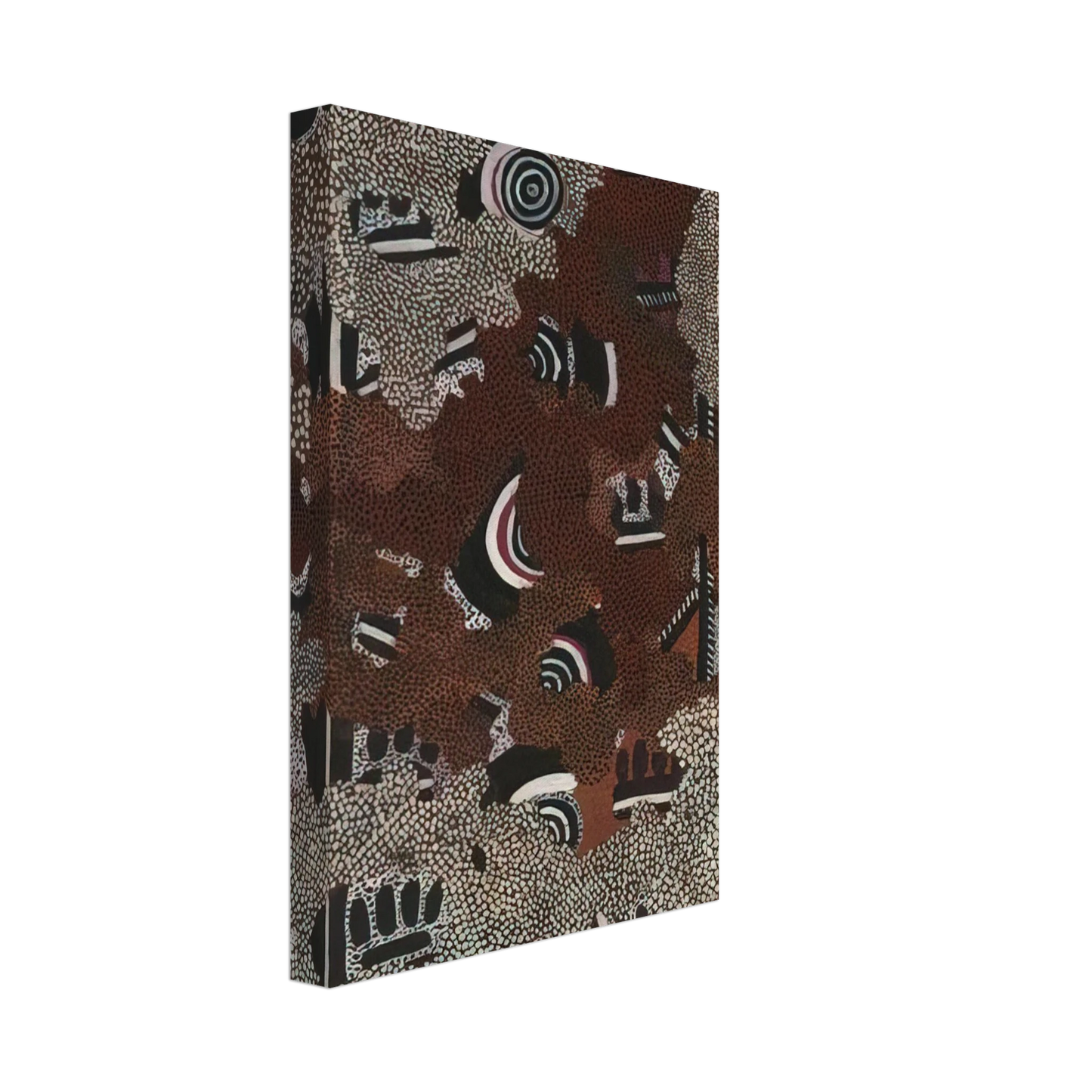 Clifford Possum Tjapaltjarri - Bush Fire II - 1972 Canvas - 70x100 cm / 28x40 inches-canvas