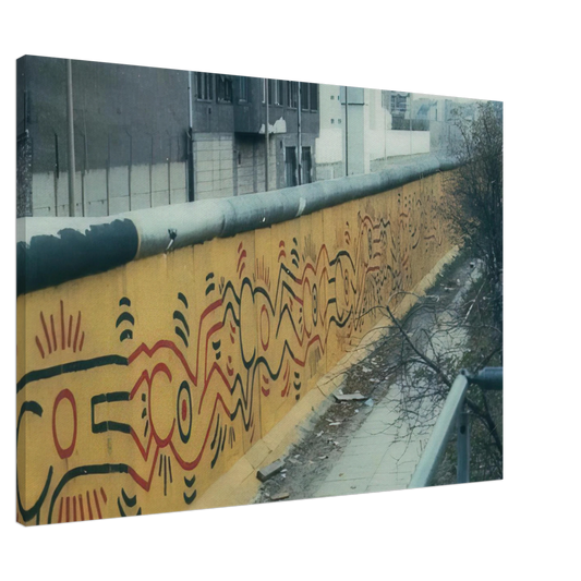 Keith Haring - BERLIN MURAL 1986 Canvas - 20x30 cm / 8x12 inches-canvas
