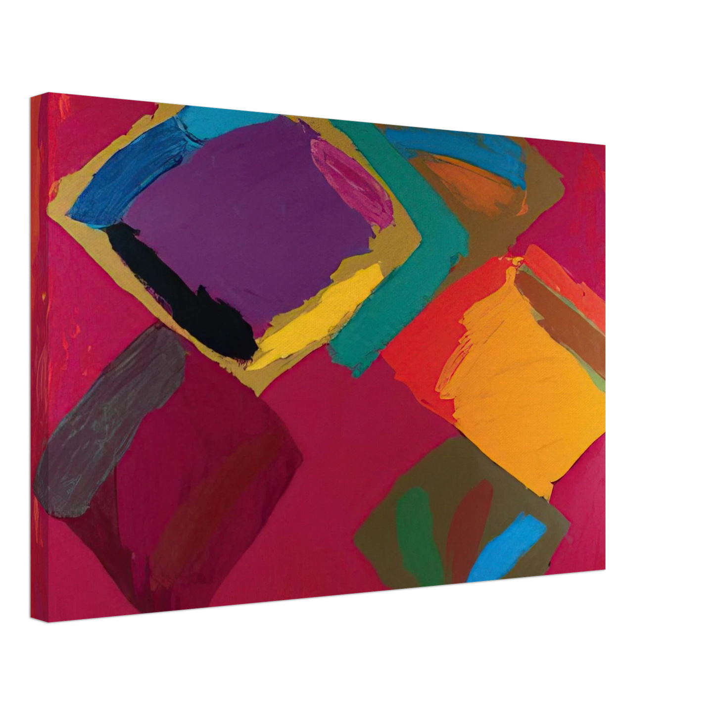 John Hoyland - Tiger Walk 3.4.81 - 1981 Canvas - 70x100 cm / 28x40 inches-canvas