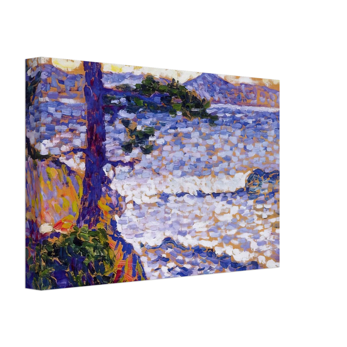 Henri-Edmond Cross - The Mediterranean Coast Canvas - 70x100 cm / 28x40 inches-canvas