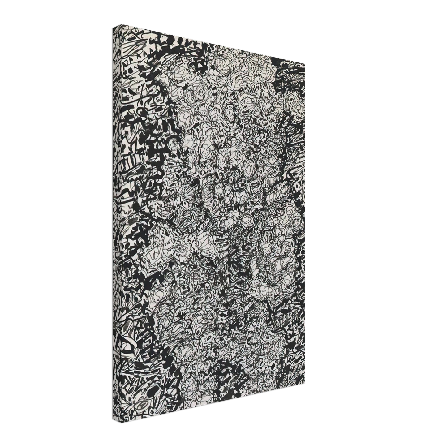 Jean Dubuffet - FIGURE WITH HAT IN A LANDSCAPE 1960 Canvas - 40x60 cm / 16x24 inches-canvas