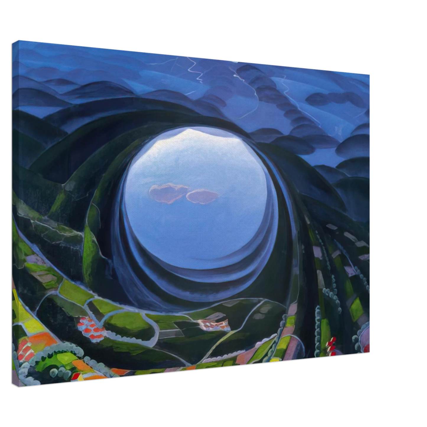 Gerardo Dottori - Primavera Umbria - 1923 Canvas - 20x30 cm / 8x12 inches-canvas