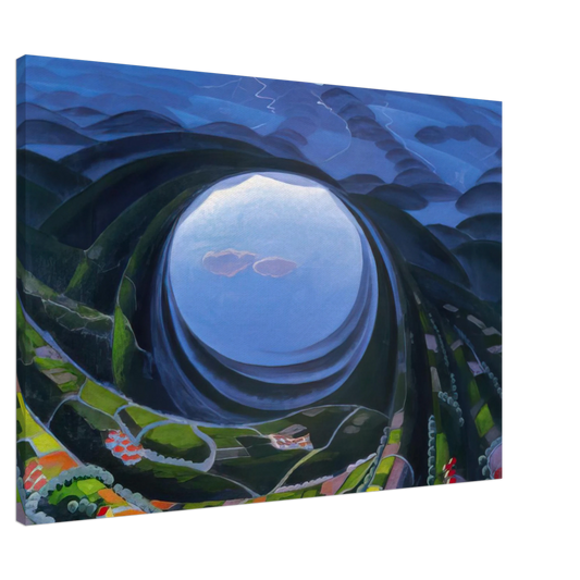 Gerardo Dottori - Primavera Umbria - 1923 Canvas - 20x30 cm / 8x12 inches-canvas