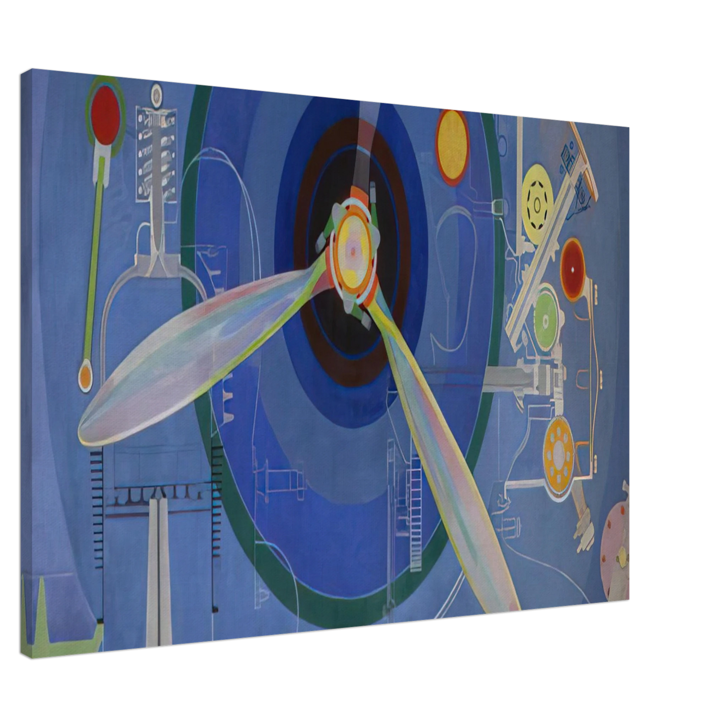 Sonia Delaunay - HELICE DECORATION POUR LE PALAIS DE L AIR EXPOSITION INTERNATIONALE DES ARTS ET DES TECHNIQUES DANS 1937 Canvas - 20x30 cm / 8x12 inches-canvas