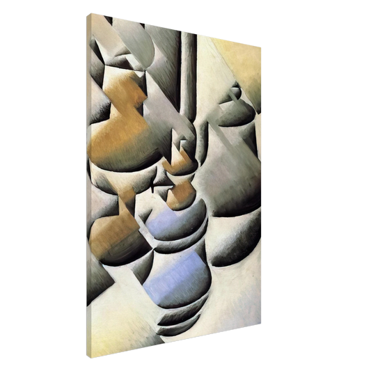 Juan Gris - STILL LIFE WITH OIL LAMP 1912 Canvas - 20x30 cm / 8x12 inches-canvas