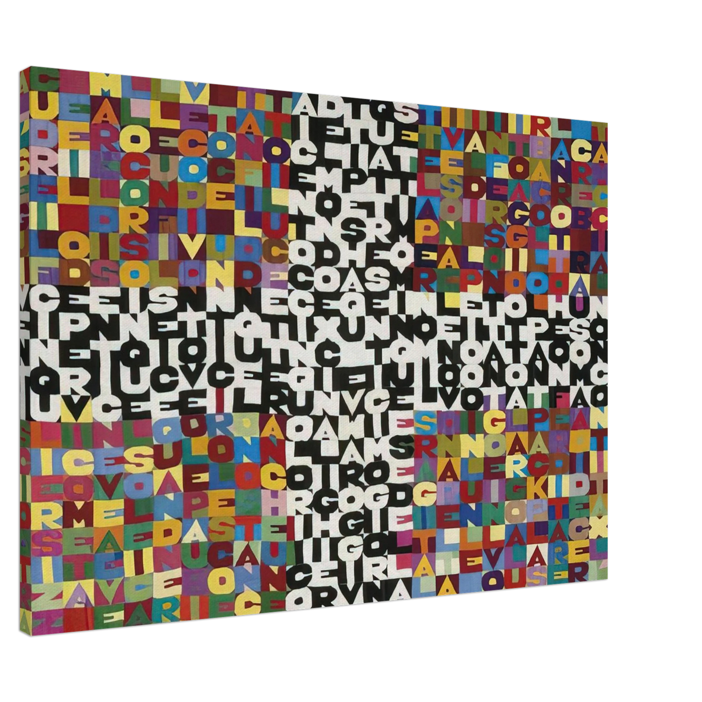 Alighiero Boetti - OGGI VENTICINQUESIMO GIORNO DEL SETTIMO MESE 1988 Canvas - 20x30 cm / 8x12 inches-canvas