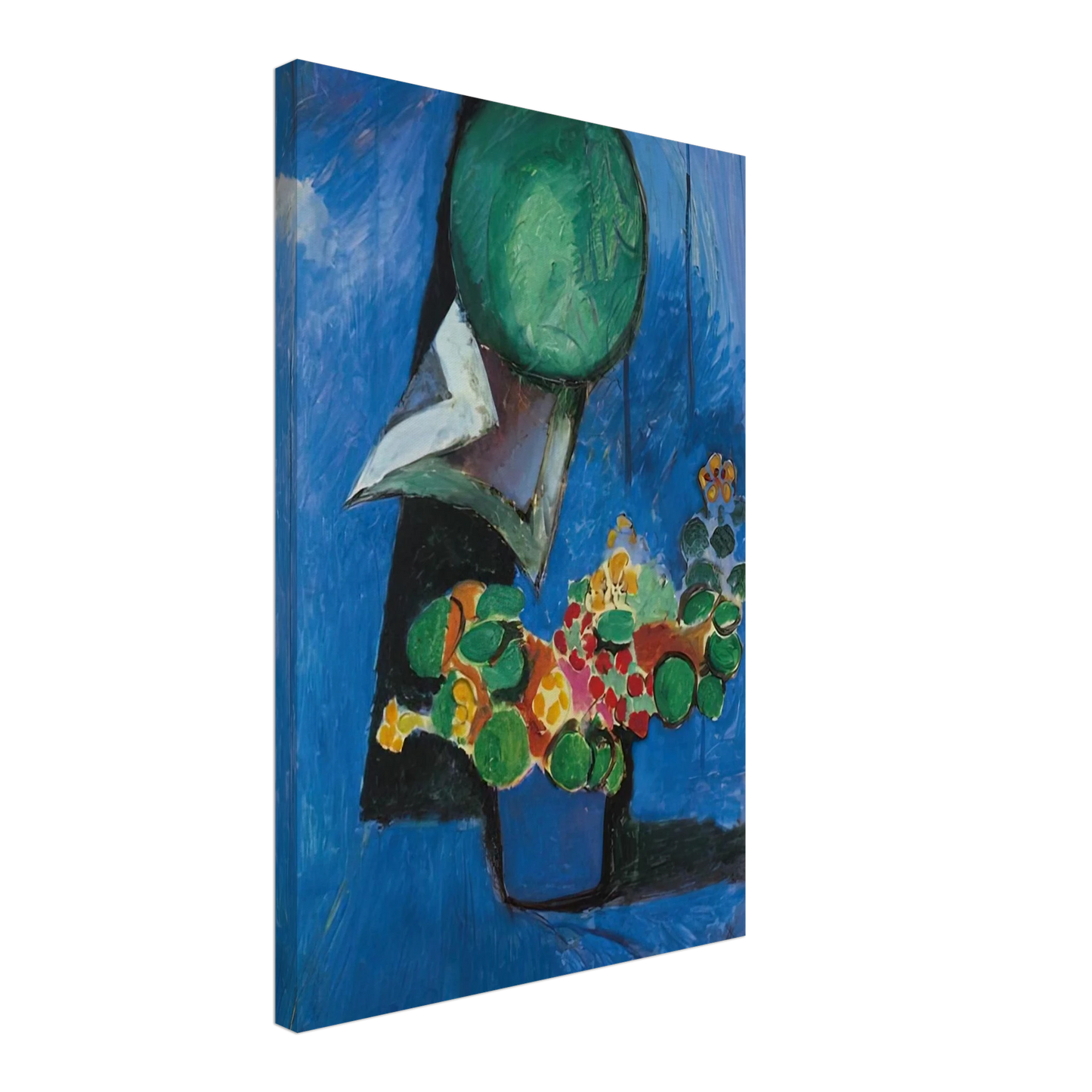 Henri Matisse - FLOWERS AND CERAMIC PLATE 1913 Canvas - 70x100 cm / 28x40 inches-canvas