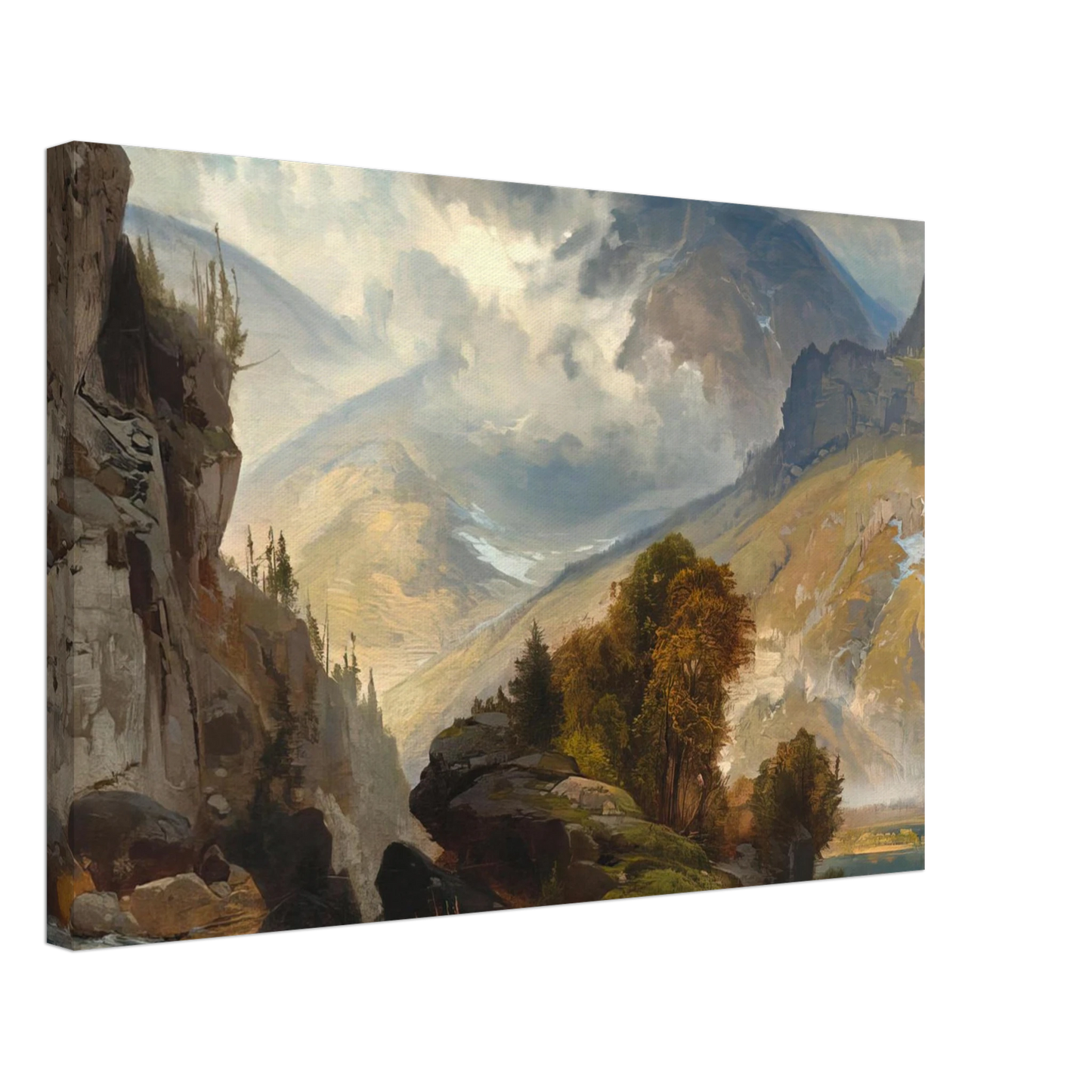 Thomas Moran - The White Mountains Canvas - 40x60 cm / 16x24 inches-canvas