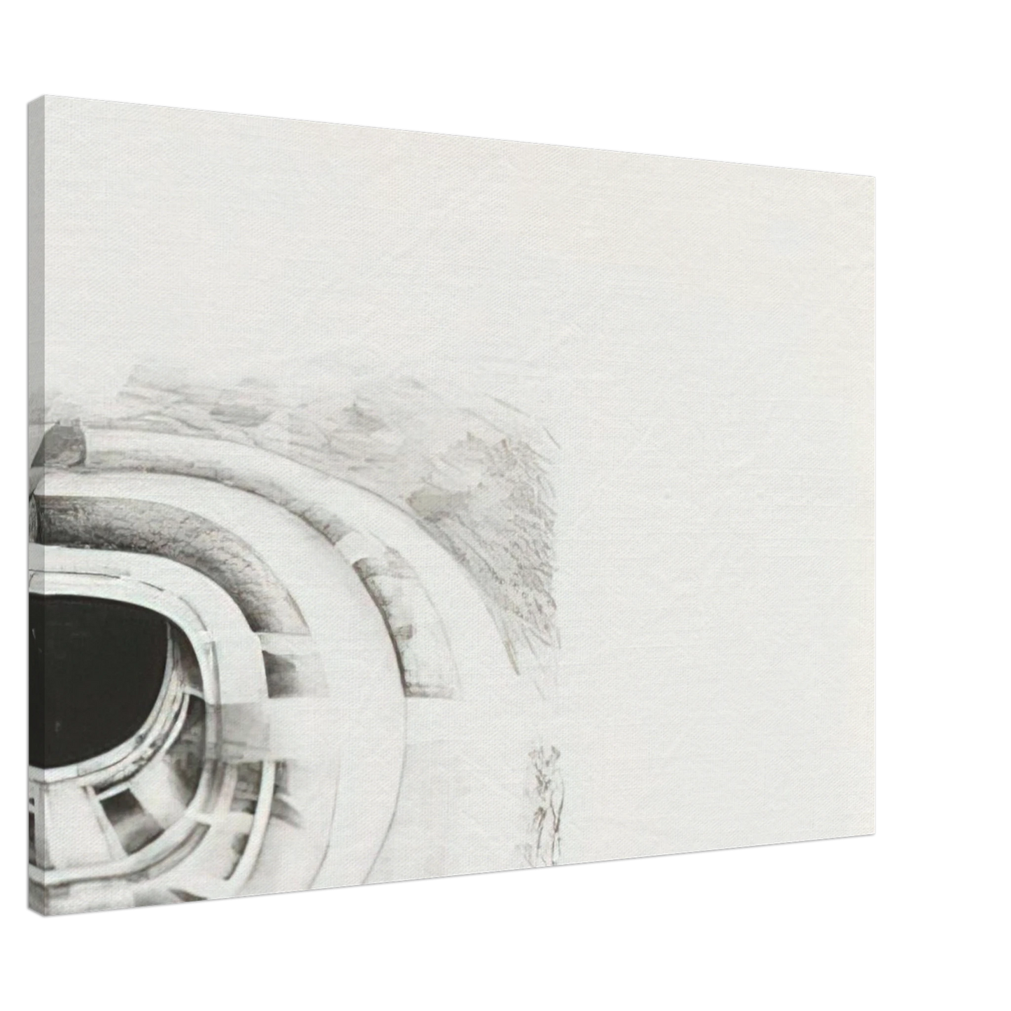 Lee Bontecou - NINTH STONE 1968 Canvas - 20x30 cm / 8x12 inches-canvas
