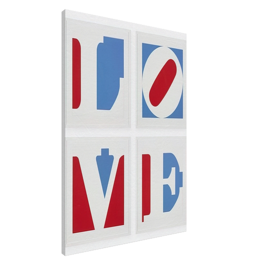 Robert Indiana - Four Panel Love Canvas - 20x30 cm / 8x12 inches-canvas