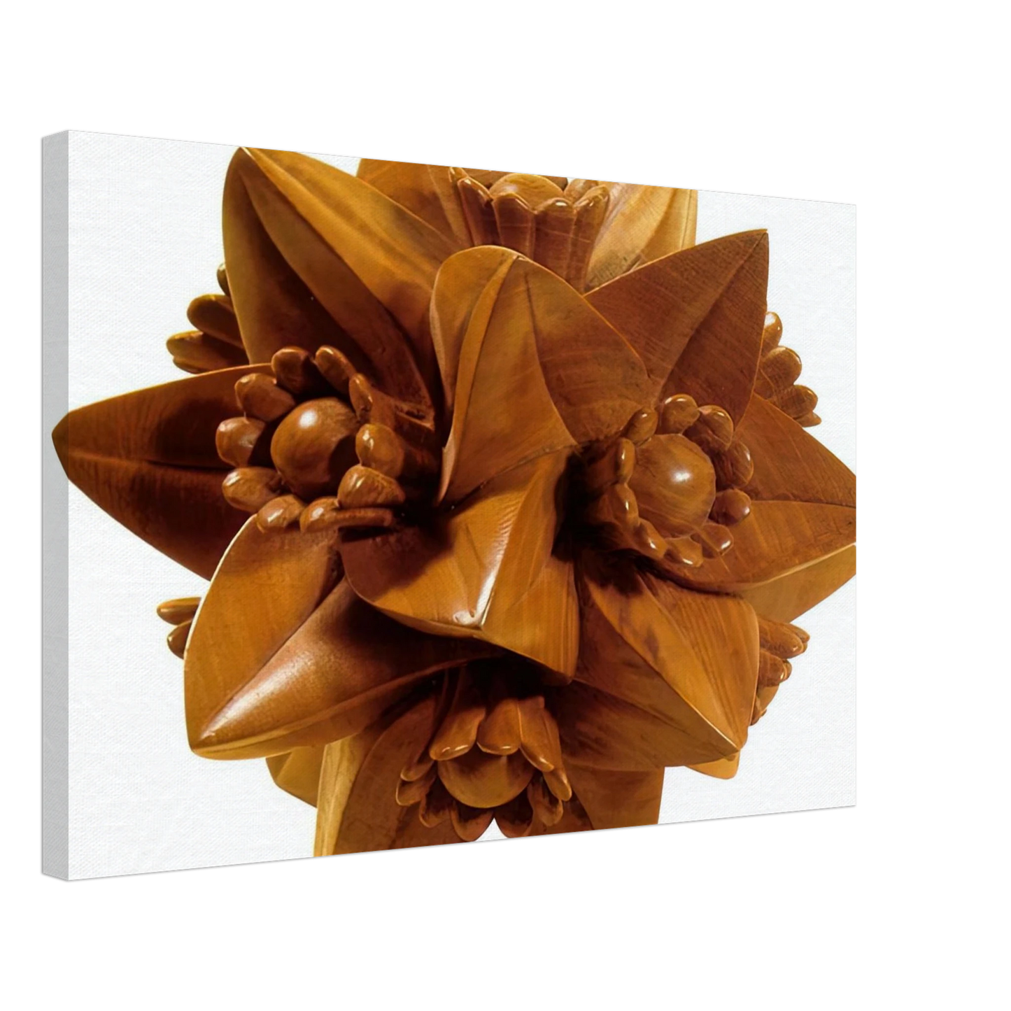 MC Escher - POLYHEDRON WITH FLOWERS Canvas - 40x60 cm / 16x24 inches-canvas