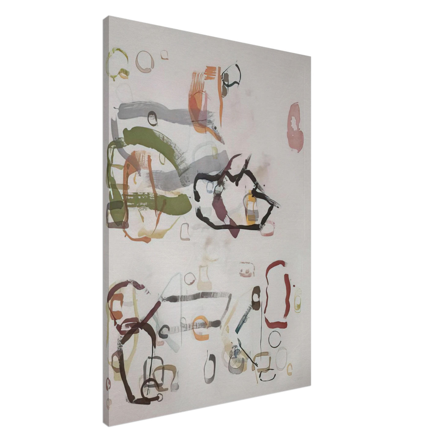 John Cage - 75 Stones - 1989 Canvas - 20x30 cm / 8x12 inches-canvas