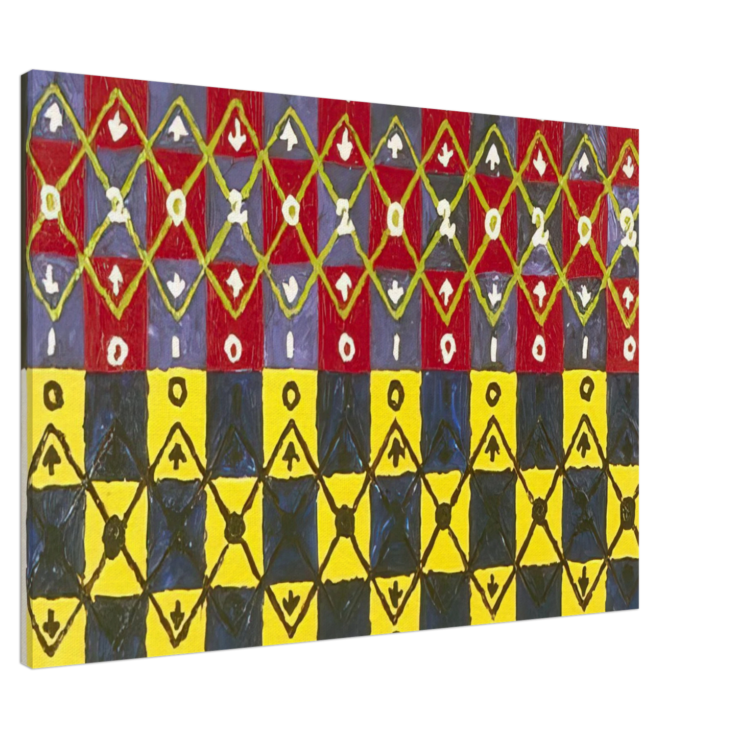 Alfred Jensen - Systole And Diastole - 1962 Canvas - 20x30 cm / 8x12 inches-canvas