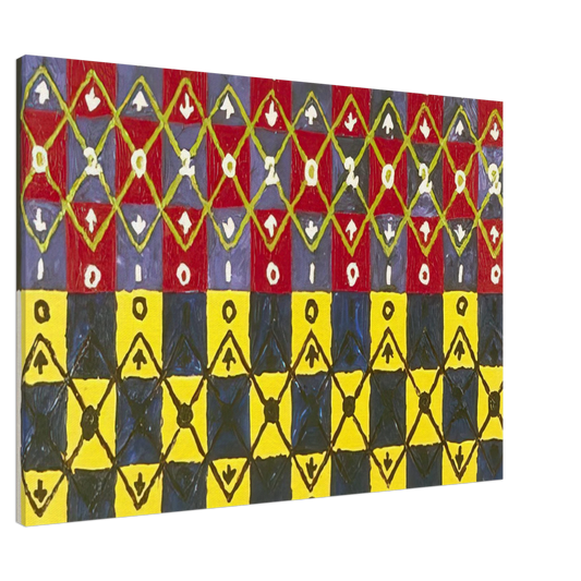 Alfred Jensen - Systole And Diastole - 1962 Canvas - 20x30 cm / 8x12 inches-canvas