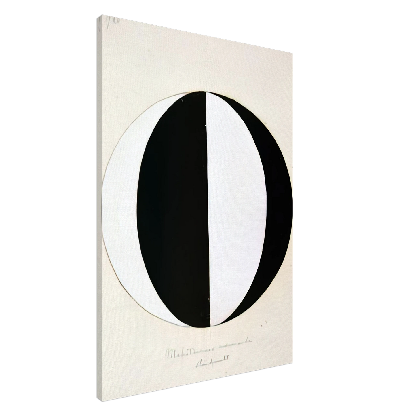 Hilma af Klint - THE MAHATMAS PRESENT STANDING POINT SERIES II NO 2A 1920 Canvas - 20x30 cm / 8x12 inches-canvas