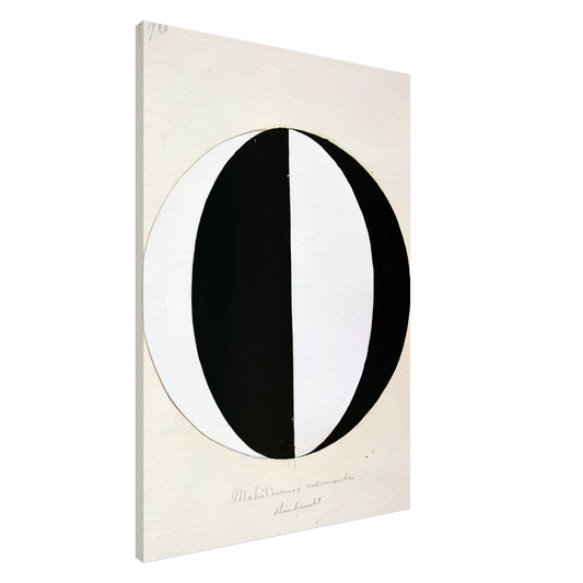 Hilma af Klint - THE MAHATMAS PRESENT STANDING POINT SERIES II NO 2A 1920 Canvas - 20x30 cm / 8x12 inches-canvas