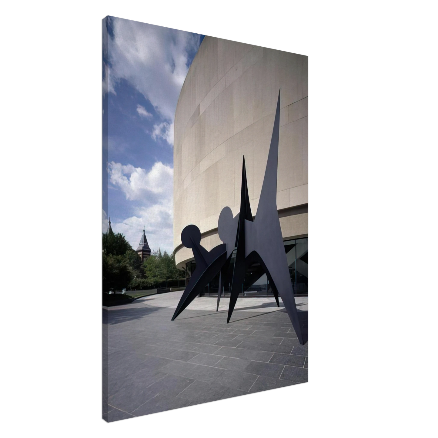 Alexander Calder - TWO DISCS 1965 Canvas - 20x30 cm / 8x12 inches-canvas