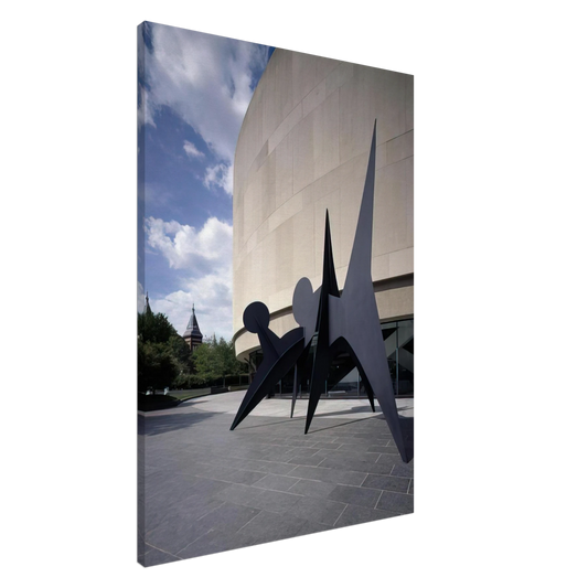 Alexander Calder - TWO DISCS 1965 Canvas - 20x30 cm / 8x12 inches-canvas