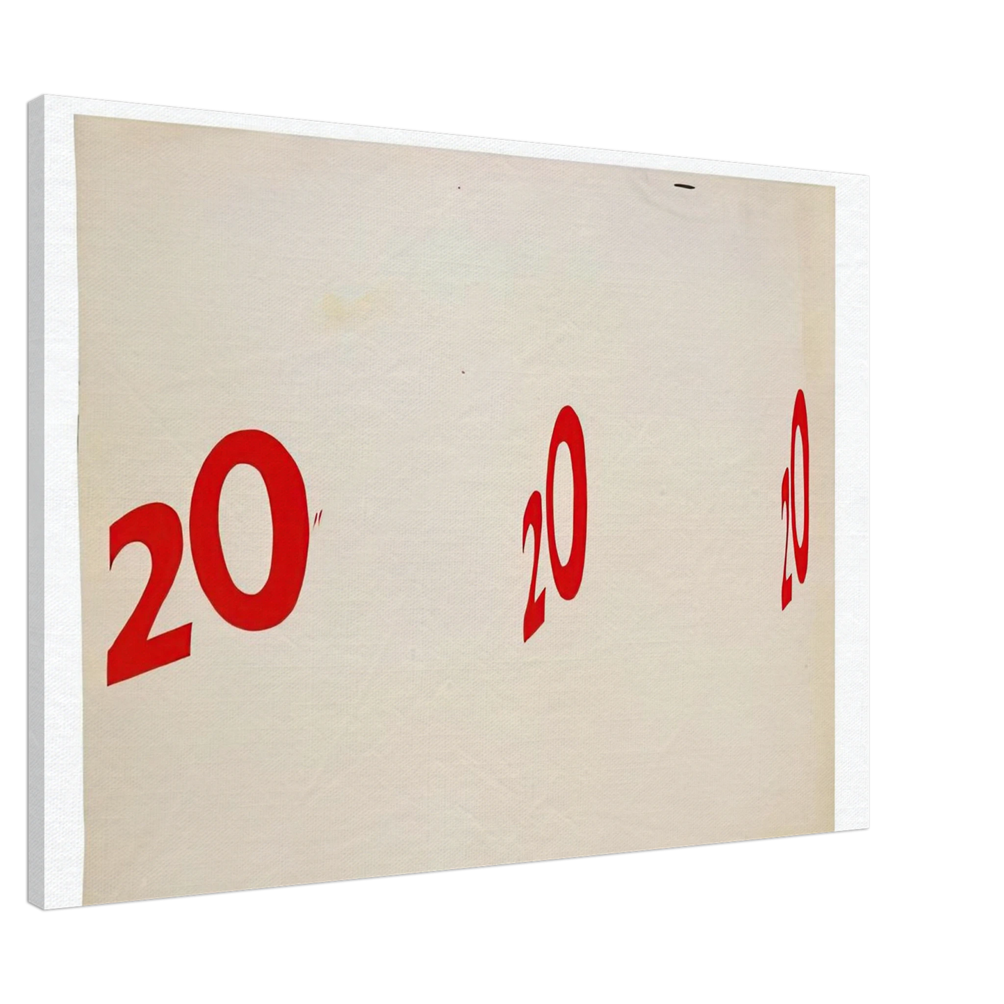 Edward Ruscha - 20 20 20 1962 Canvas - 20x30 cm / 8x12 inches-canvas