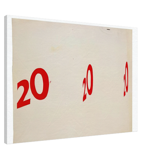 Edward Ruscha - 20 20 20 1962 Canvas - 20x30 cm / 8x12 inches-canvas