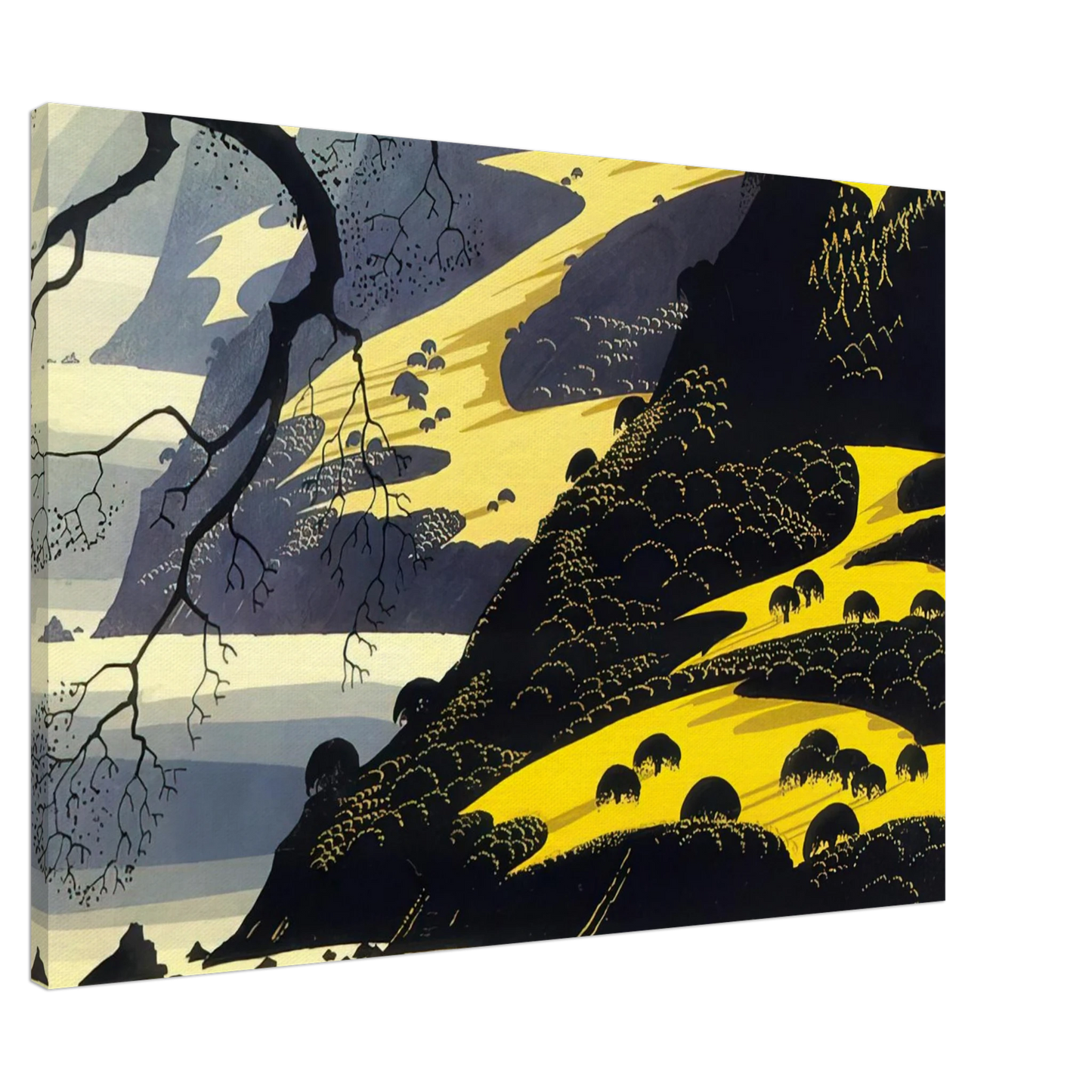 Eyvind Earle - Coastal Fog Canvas - 20x30 cm / 8x12 inches-canvas