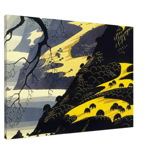 Eyvind Earle - Coastal Fog Canvas - 20x30 cm / 8x12 inches-canvas