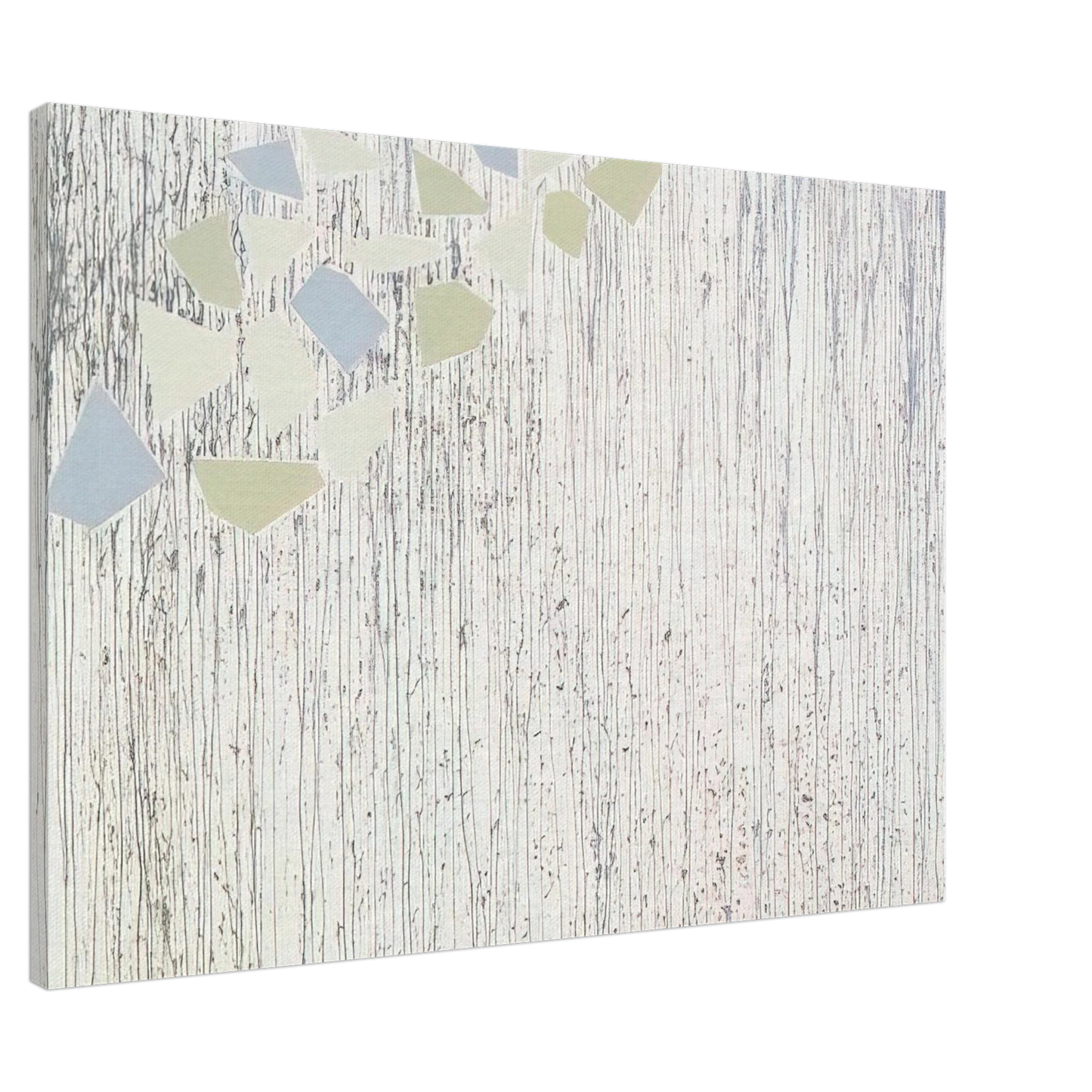 Robert Goodnough - Pale colors on runs - Abstract Expressionism Canvas - 20x30 cm / 8x12 inches-canvas