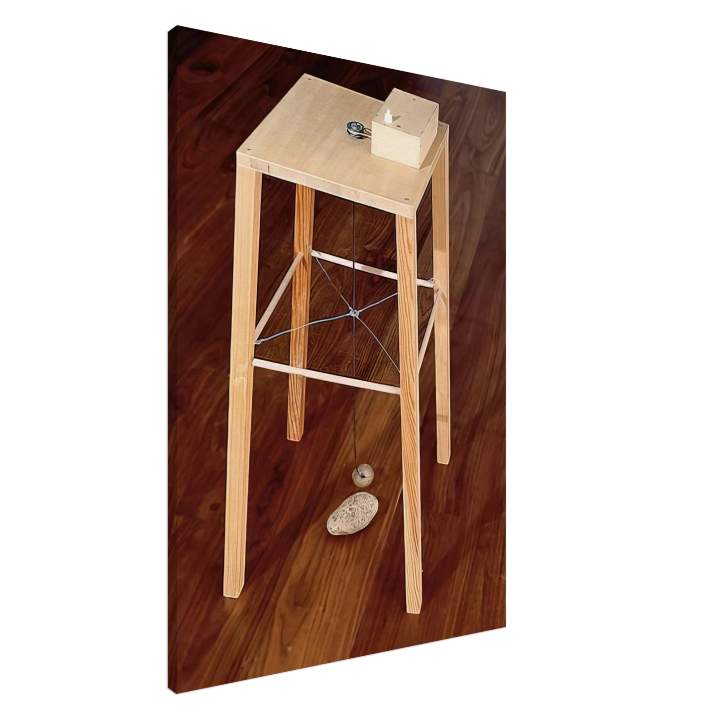 Sigmar Polke - APPARATUS WHEREBY ONE POTATO CAN ORBIT ANOTHER 1969 Canvas - 20x30 cm / 8x12 inches-canvas