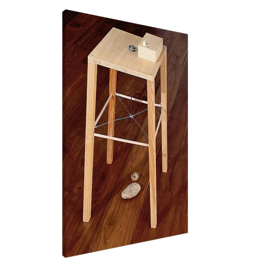 Sigmar Polke - APPARATUS WHEREBY ONE POTATO CAN ORBIT ANOTHER 1969 Canvas - 20x30 cm / 8x12 inches-canvas