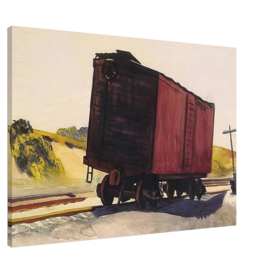 Edward Hopper - Freight Car at Truro Canvas - 20x30 cm / 8x12 inches-canvas