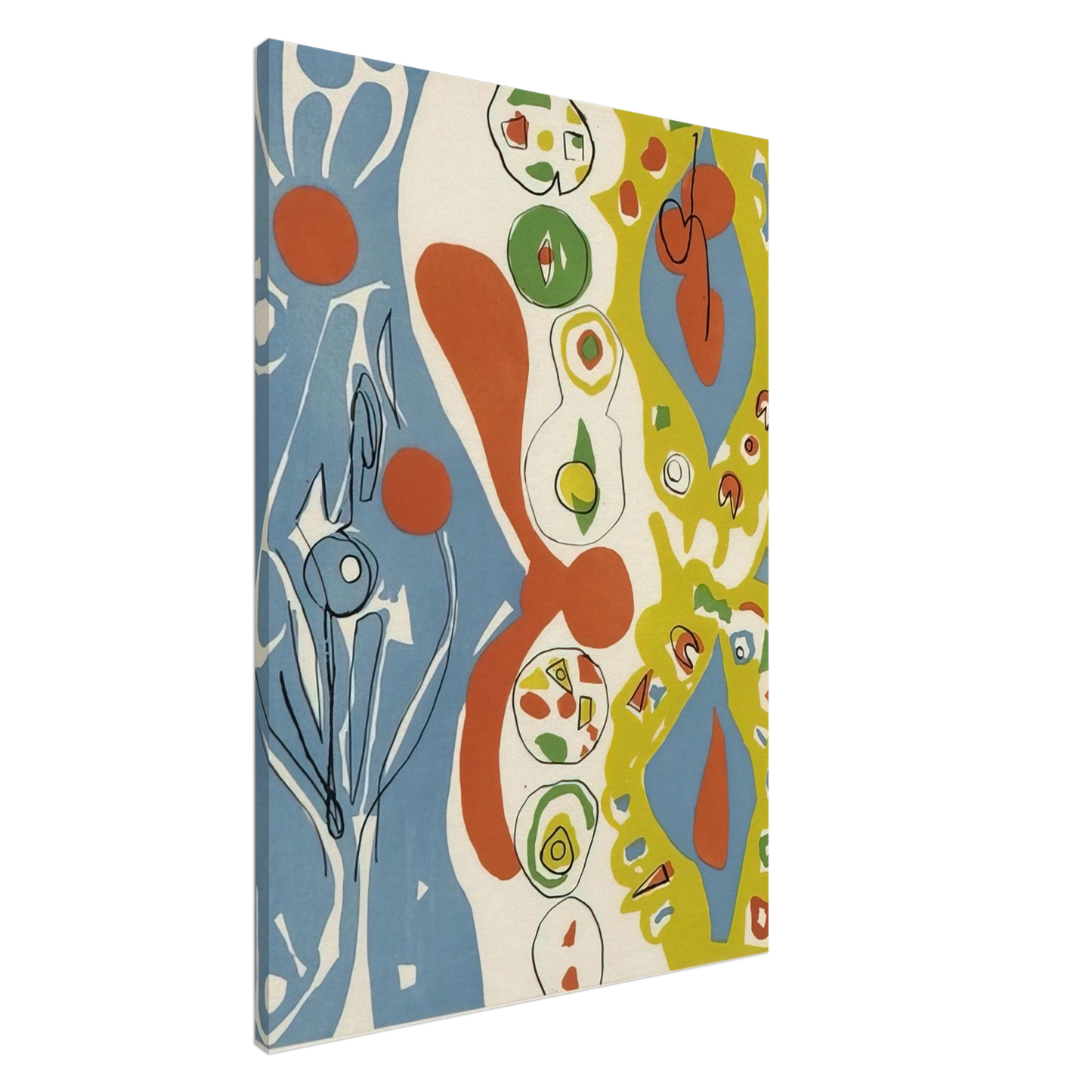 Ernst Wilhelm Nay - Spiele des Menschen - 1965 Canvas - 20x30 cm / 8x12 inches-canvas