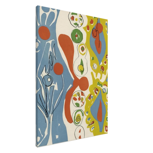 Ernst Wilhelm Nay - Spiele des Menschen - 1965 Canvas - 20x30 cm / 8x12 inches-canvas