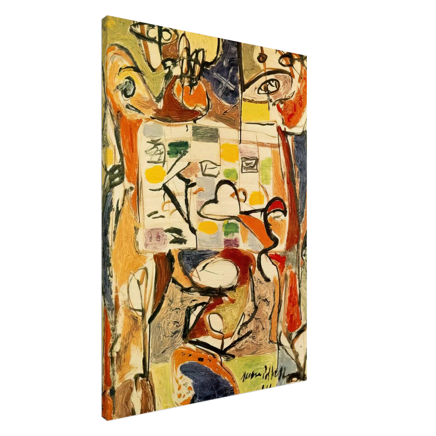 Jackson Pollock - THE TEA CUP Canvas - 20x30 cm / 8x12 inches-canvas