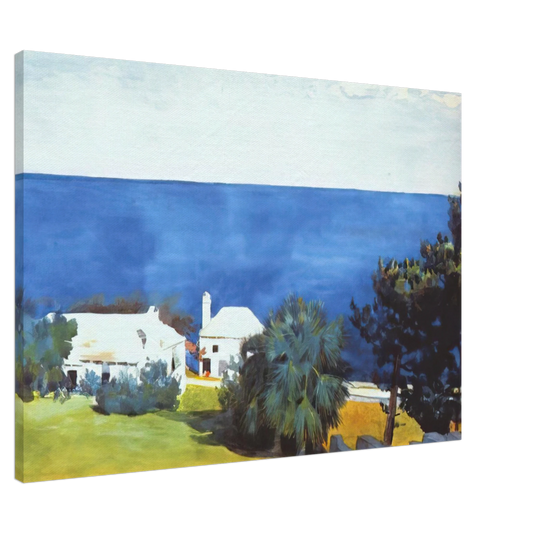 Winslow Homer - SHORE AT BERMUDA Canvas - 20x30 cm / 8x12 inches-canvas