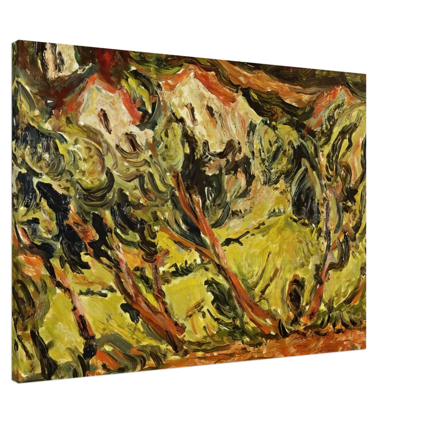 Chaim Soutine - CERET LANDSCAPE 1 Canvas - 20x30 cm / 8x12 inches-canvas